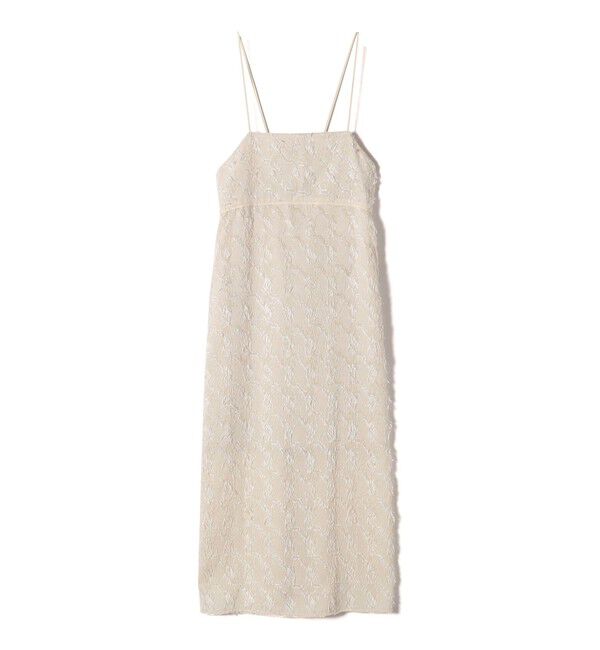SHIPS for women「〈手洗い可能〉フリンジ ジャカード キャミ ワンピース 24SS」|ワンピース|
