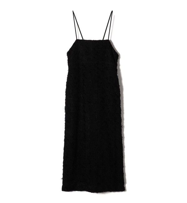 SHIPS for women「〈手洗い可能〉フリンジ ジャカード キャミ ワンピース 24SS」|ワンピース|