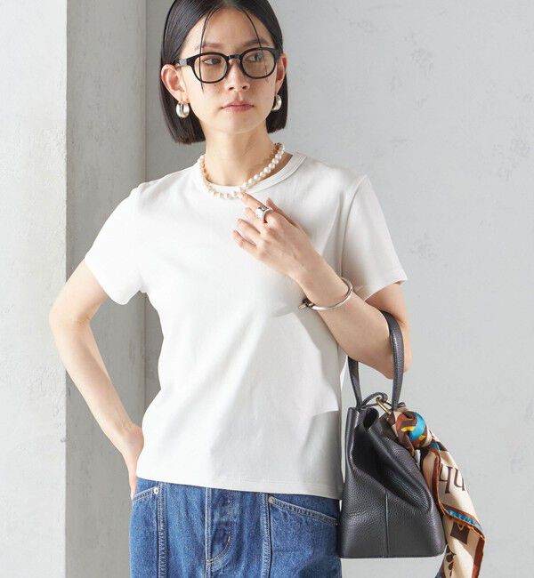 SHIPS for women「《一部追加予約》オーガニック コットン スムース TEE」|Tシャツ・カットソー|オフホワイト