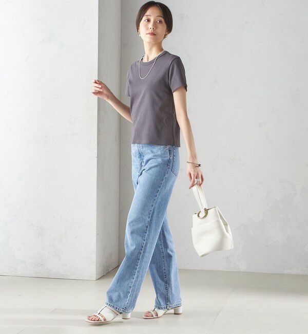 SHIPS for women「《一部追加予約》オーガニック コットン スムース TEE」|Tシャツ・カットソー|