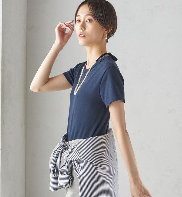 SHIPS for women「《一部追加予約》オーガニック コットン スムース TEE」|Tシャツ・カットソー|