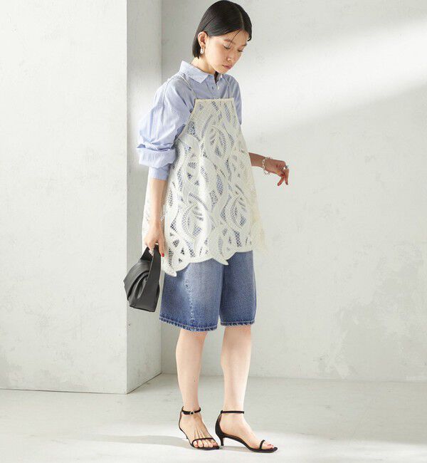 SHIPS for women「【SHIPS別注】BIT BLUE:バミューダ ショーツ」|デニム|