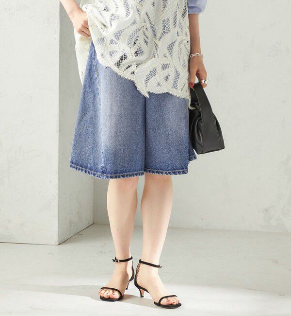 SHIPS for women「【SHIPS別注】BIT BLUE:バミューダ ショーツ」|デニム|