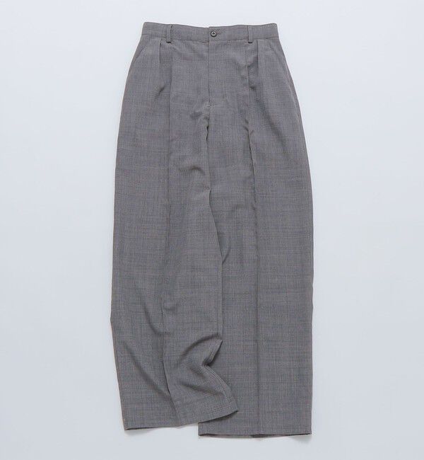 SHIPS「【WEB限定】SHIPS: リネン ライク ワイドスラックス」|スラックス|