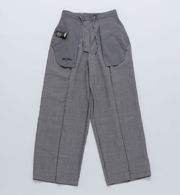 SHIPS「【WEB限定】SHIPS: リネン ライク ワイドスラックス」|スラックス|