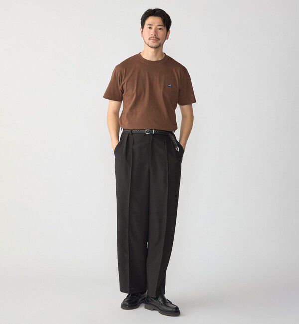 SHIPS「【WEB限定】SHIPS: リネン ライク ワイドスラックス」|スラックス|