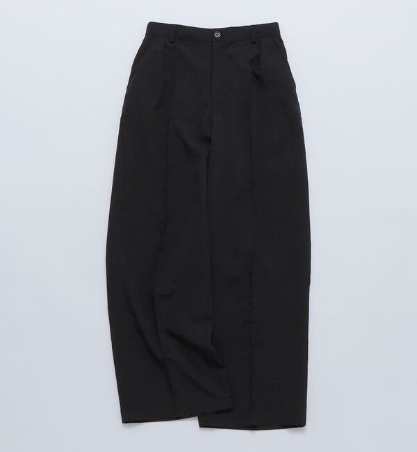 SHIPS「【WEB限定】SHIPS: リネン ライク ワイドスラックス」|スラックス|