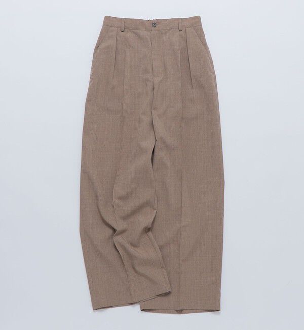 SHIPS「【WEB限定】SHIPS: リネン ライク ワイドスラックス」|スラックス|