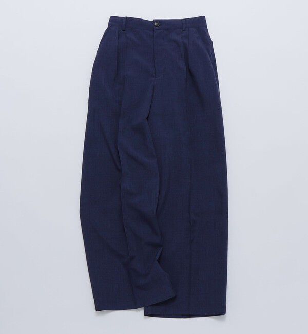 SHIPS「【WEB限定】SHIPS: リネン ライク ワイドスラックス」|スラックス|