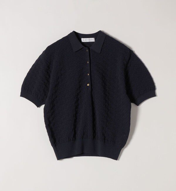 quaranciel「《予約》quaranciel:〈手洗い可能〉透かし編み ポロ ニット プルオーバー」|ニット・セーター|