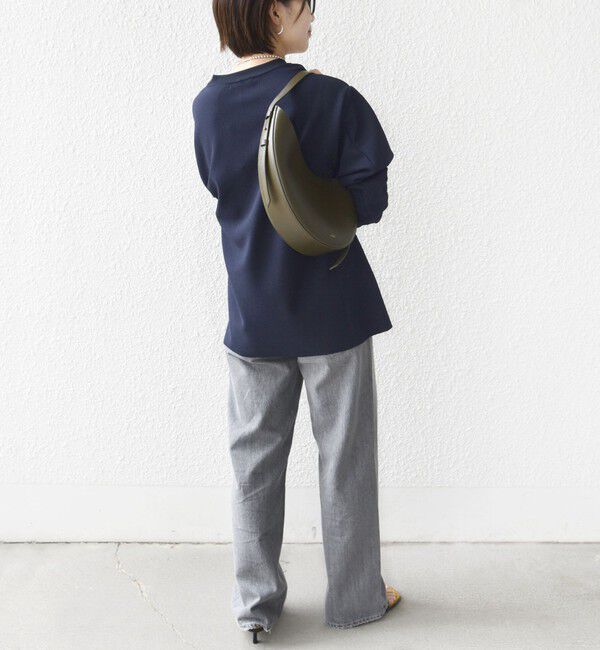 SHIPS for women「〈洗濯機可能〉アンティーク ダンボール 袖 リブ プルオーバー」|Tシャツ・カットソー|