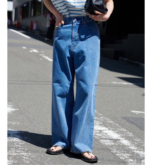 OUTDOOR PRODUCTS Usual Things「追加3 ULTライトデニムハイライズルーズ5PKT」|デニム|