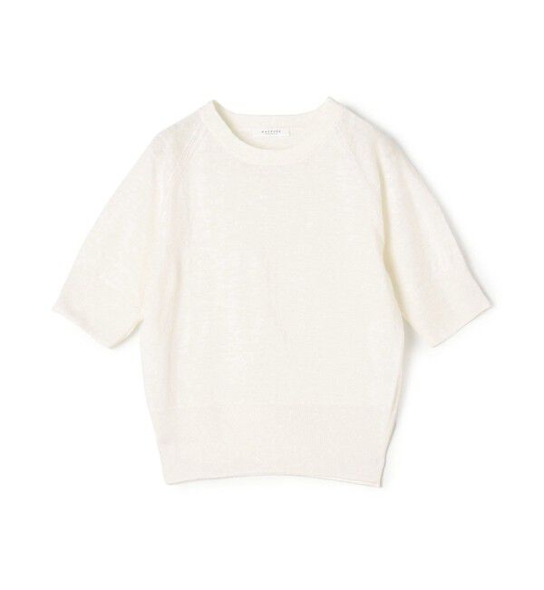 MACPHEE「プレーンリネン ラグランスリーブプルオーバー」|ニット・セーター|11 ホワイト
