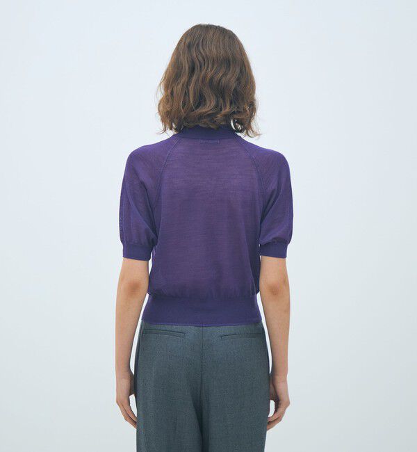 MACPHEE「シアーウールブレンド ハーフスリーブプルオーバー」|ニット・セーター|