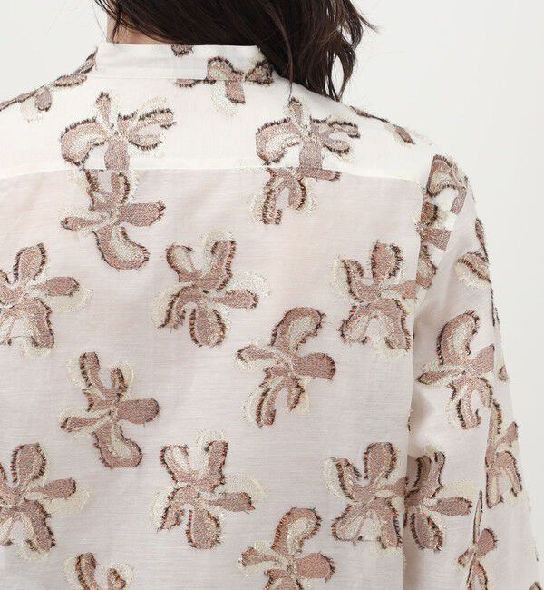 MACPHEE「バイカラージャカード ボザムチュニックシャツ」|シャツ・ブラウス|