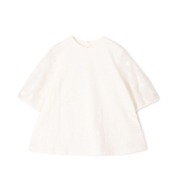 TOMORROWLAND collection「スラブジャージー ドットパフスリーブプルオーバー」|プルオーバー|11 ホワイト