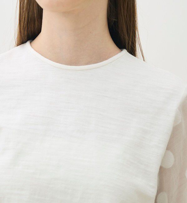 TOMORROWLAND collection「スラブジャージー ドットパフスリーブプルオーバー」|プルオーバー|