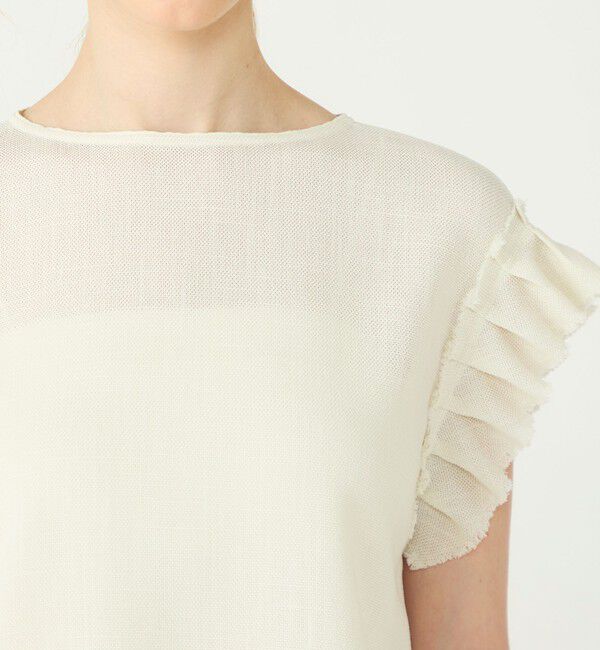 Ballsey「【WEB限定・先行予約】カラミ フリルスリーブブラウス」|シャツ・ブラウス|