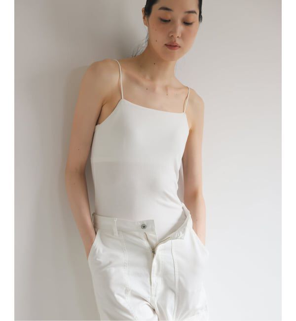 EMILYWEEK「《追加3》オーガニックコットン混 ストレッチブラキャミソール（グレージュ）」|インナー|