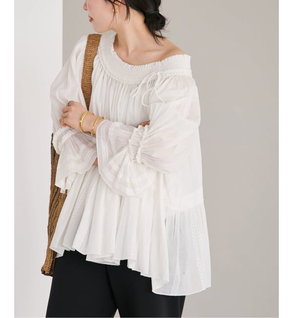 Plage「《予約》IND VOIL EMB ブラウス」|シャツ・ブラウス|ホワイト