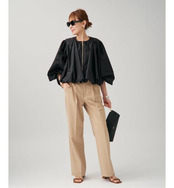 VERMEIL par iena「《追加3》ダブルクロスストレッチパンツ」|スラックス|