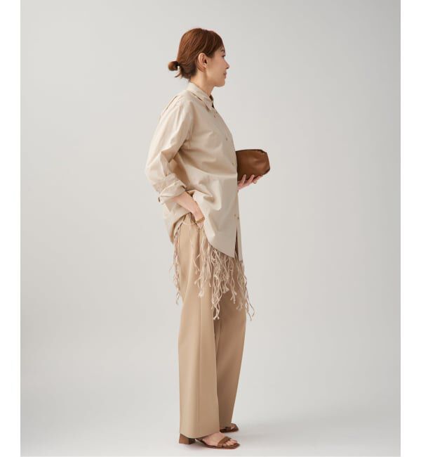 VERMEIL par iena「《追加3》ダブルクロスストレッチパンツ」|スラックス|