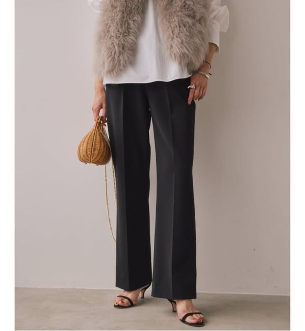 VERMEIL par iena「《追加3》ダブルクロスストレッチパンツ」|スラックス|