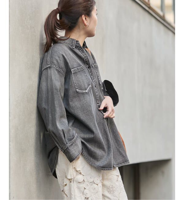 JOURNAL STANDARD「《追加》ライトオンスデニムシャツ」|シャツ・ブラウス|ブラック A