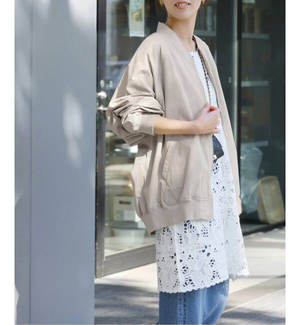 JOURNAL STANDARD relume「《追加》［手洗い可］ウォッシャブルナイロンダブルジップMA-1」|ブルゾン・スタジャン|グレーB