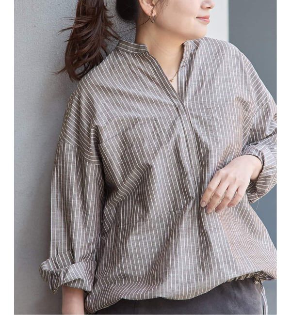 JOURNAL STANDARD「《追加2》ハードマンズリネンコットンスキッパーシャツ」|シャツ・ブラウス|