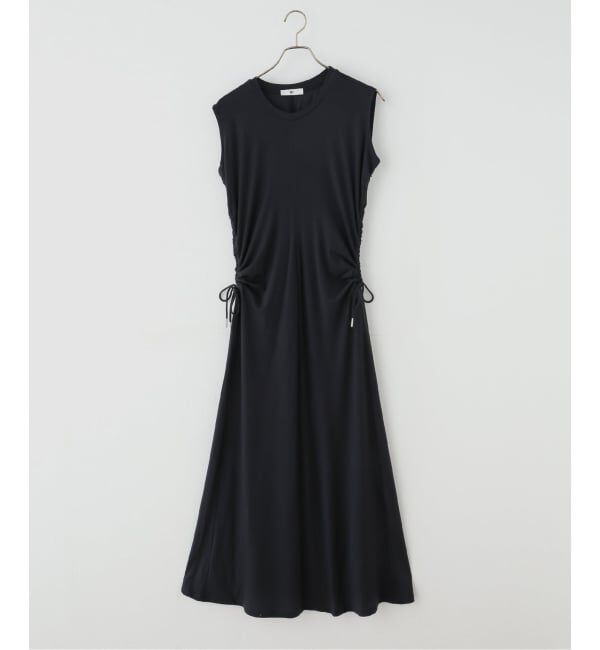 NOBLE「le / ル DRAWSTRING JERSEYDRESS」|ワンピース|ブラック