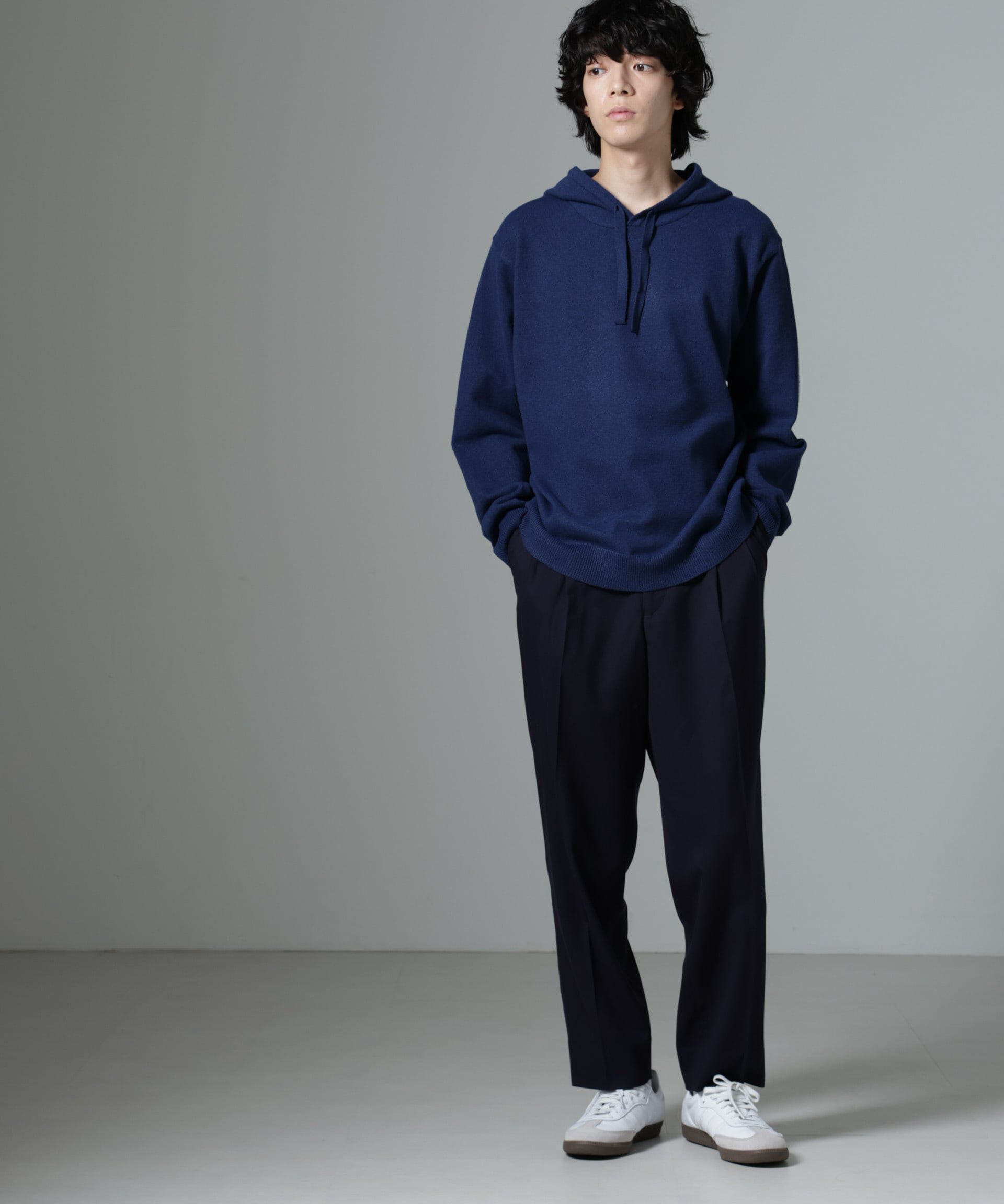 nano･universe「微起毛ワイドテーパードパンツ」|チノ|