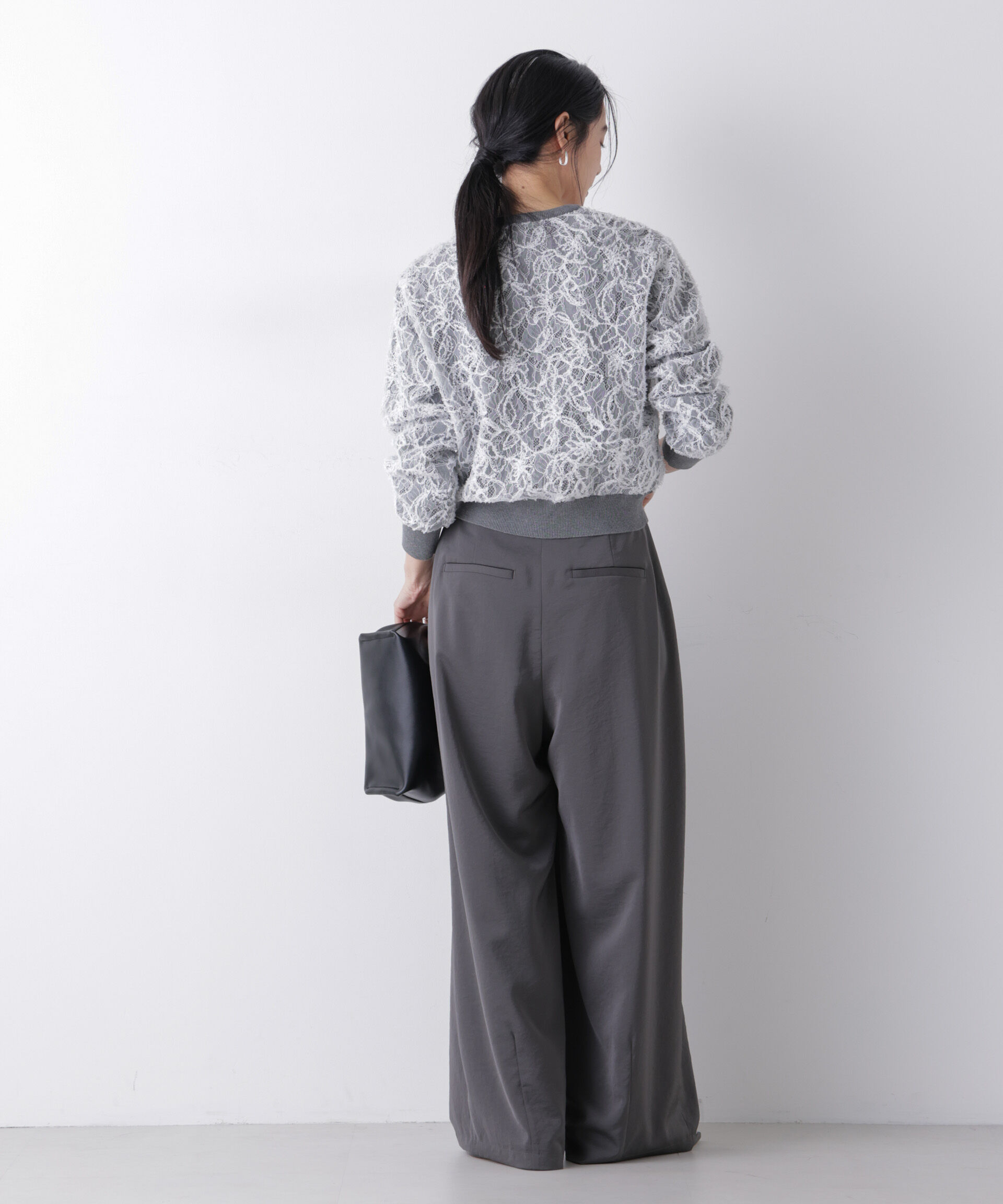 nano･universe「レースレイヤードニットプルオーバー」|ニット・セーター|