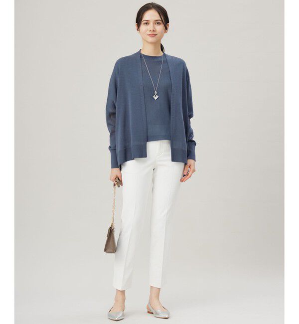 自由区「【アンサンブル対応・洗える】ドライシアーファインゲージ カーディガン」|カーディガン|