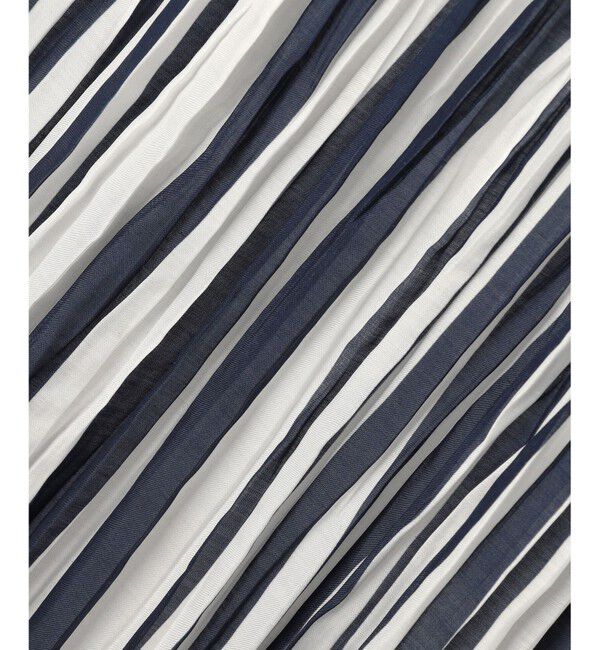 自由区「【接触冷感・洗える】ハンドワッシャープリーツストライプ スカート」|スカート|