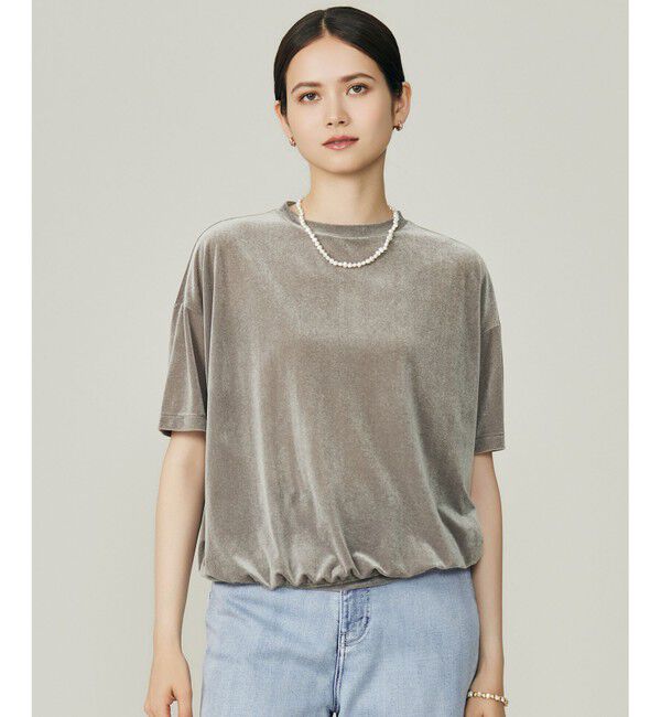 自由区「【SHIHOさん着用】シアーベロア カットソー」|Tシャツ・カットソー|モカ