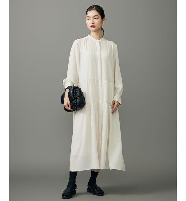 自由区「シルキータッチティアード ドレス」|ドレス|エクリュ