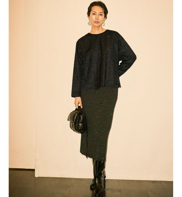 自由区「【カタログ掲載】スパンコールストレッチ スカート」|スカート|