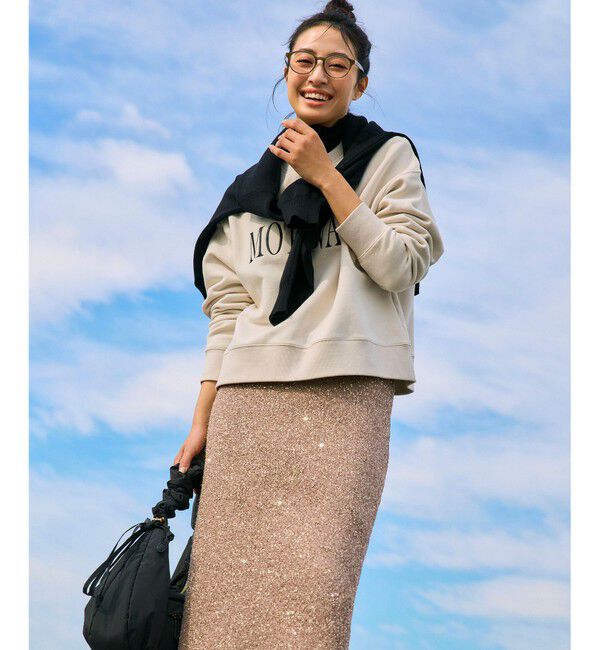 自由区「【カタログ掲載】スパンコールストレッチ スカート」|スカート|