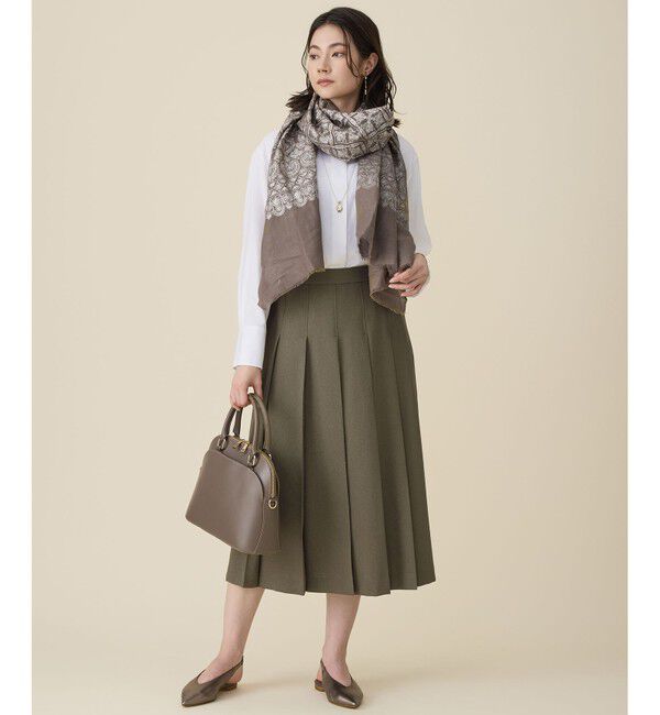 自由区「【SHIHOさん着用・冷房対策にも】レースエンブロイダリー ストール」|バンダナ・スカーフ|