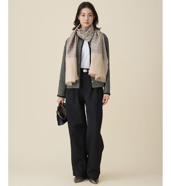 自由区「【SHIHOさん着用・冷房対策にも】レースエンブロイダリー ストール」|バンダナ・スカーフ|