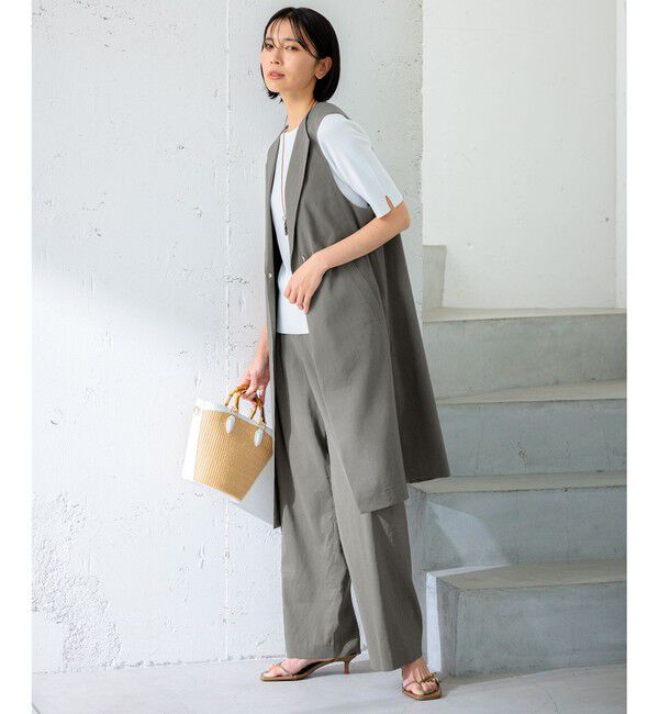 23区「【CLASSY.6月号掲載/洗える】リネンレーヨンストレッチ ジレ」|その他|