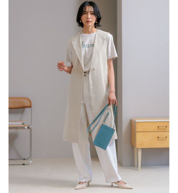 23区「【CLASSY.6月号掲載/洗える】リネンレーヨンストレッチ ジレ」|その他|