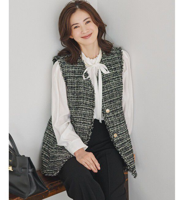 23区「GIOLICAツイード フォルム ジレ」|その他|ﾓﾉﾄｰﾝﾐ