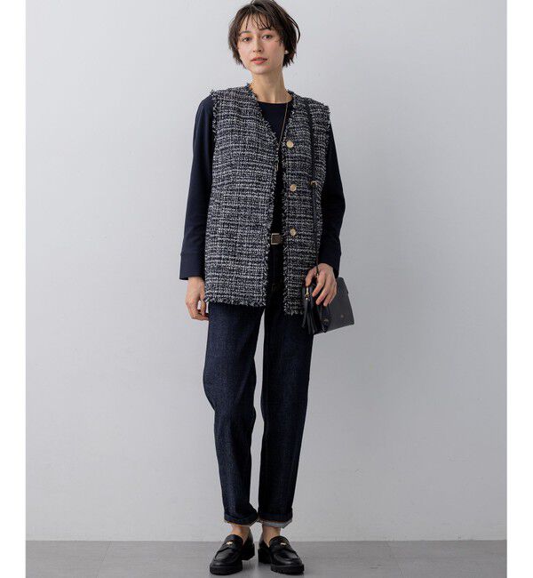 23区「GIOLICAツイード フォルム ジレ」|その他|