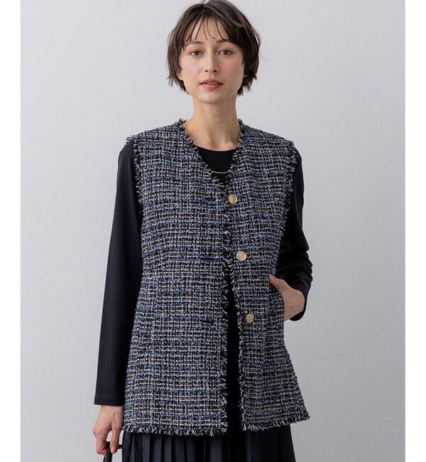 23区「GIOLICAツイード フォルム ジレ」|その他|ﾈｲﾋﾞｰﾐ