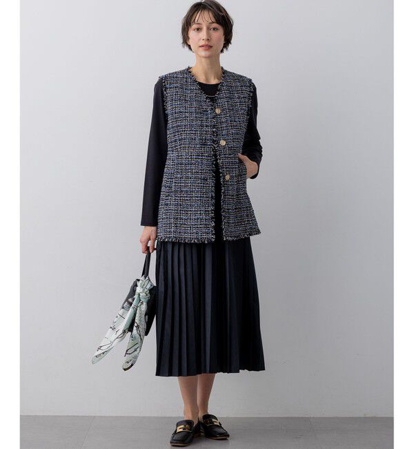 23区「GIOLICAツイード フォルム ジレ」|その他|