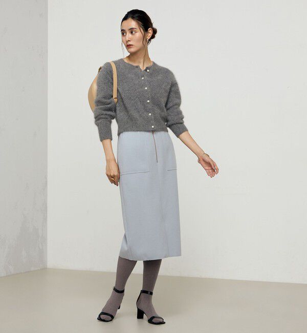 NOLLEY'S sophi「ウォッシャブルダブルジャージハーフジップタイトスカート」|タイト|