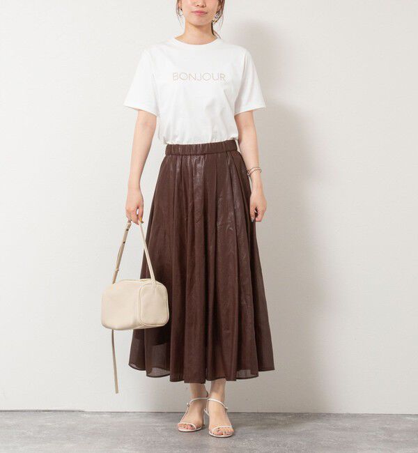 NOLLEY'S「シアーチンツタックスカート」|フレア|