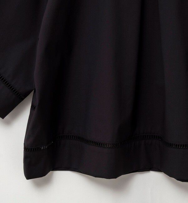 NOLLEY'S「ウォッシャブルはしごレース半袖ショートシャツ」|シャツ・ブラウス|